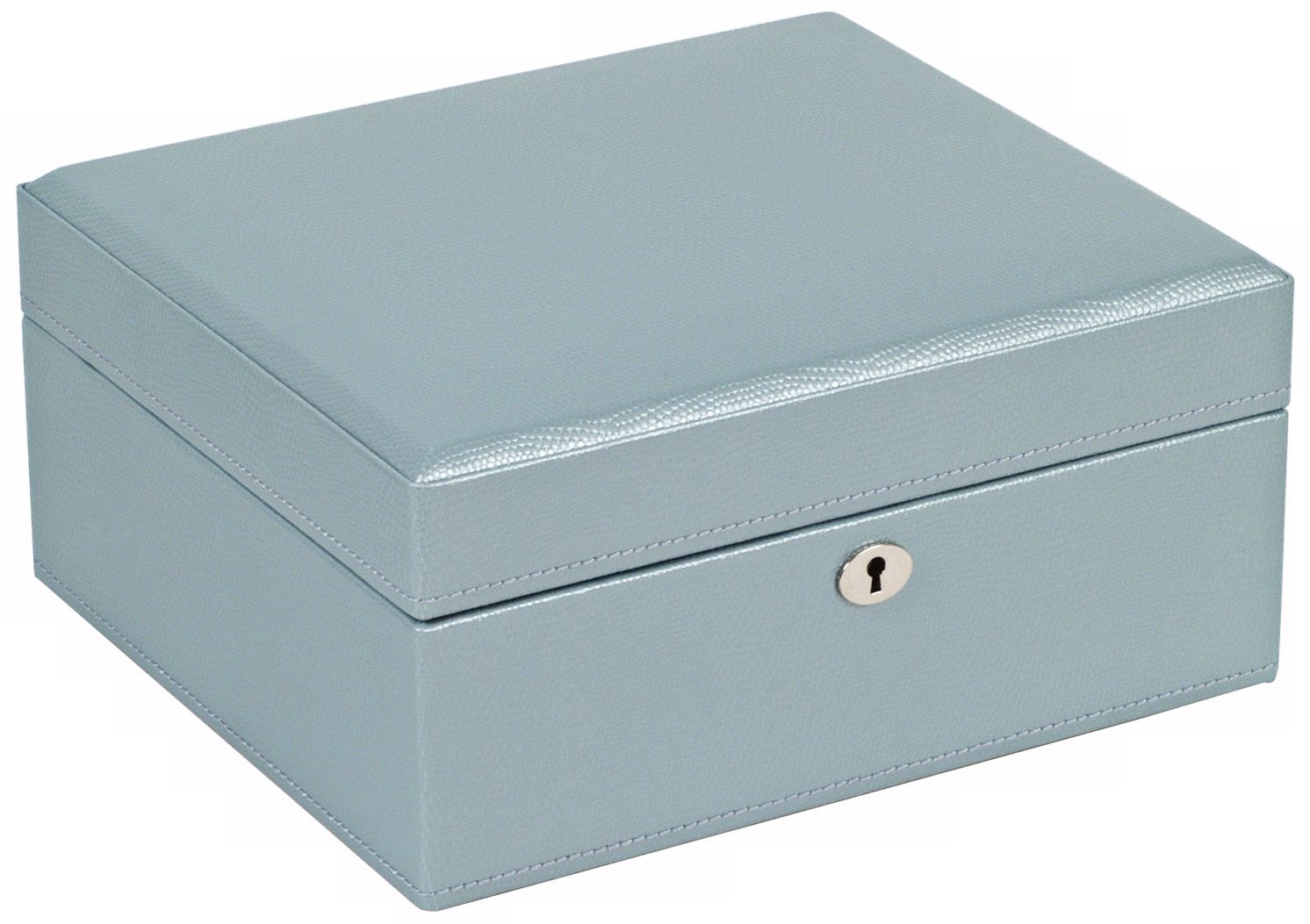 London Collection Square Ice Leather Jewelry Box