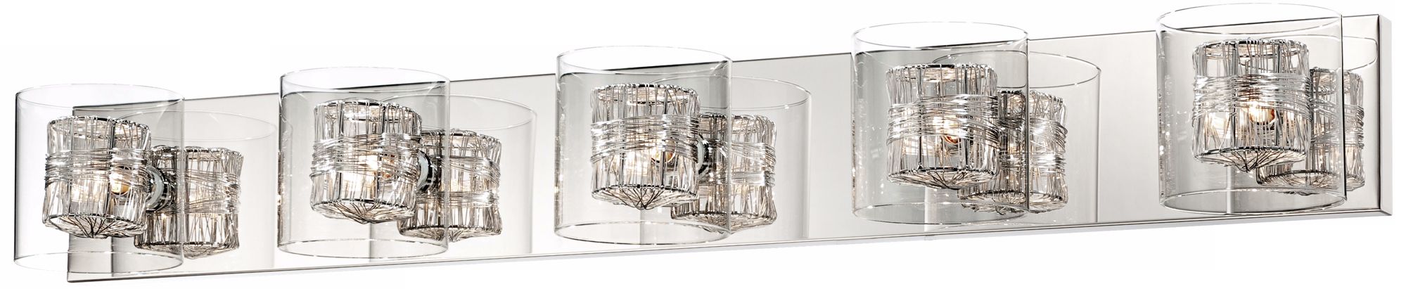 Possini Euro Wrapped Wire 39" Wide Bathroom Light