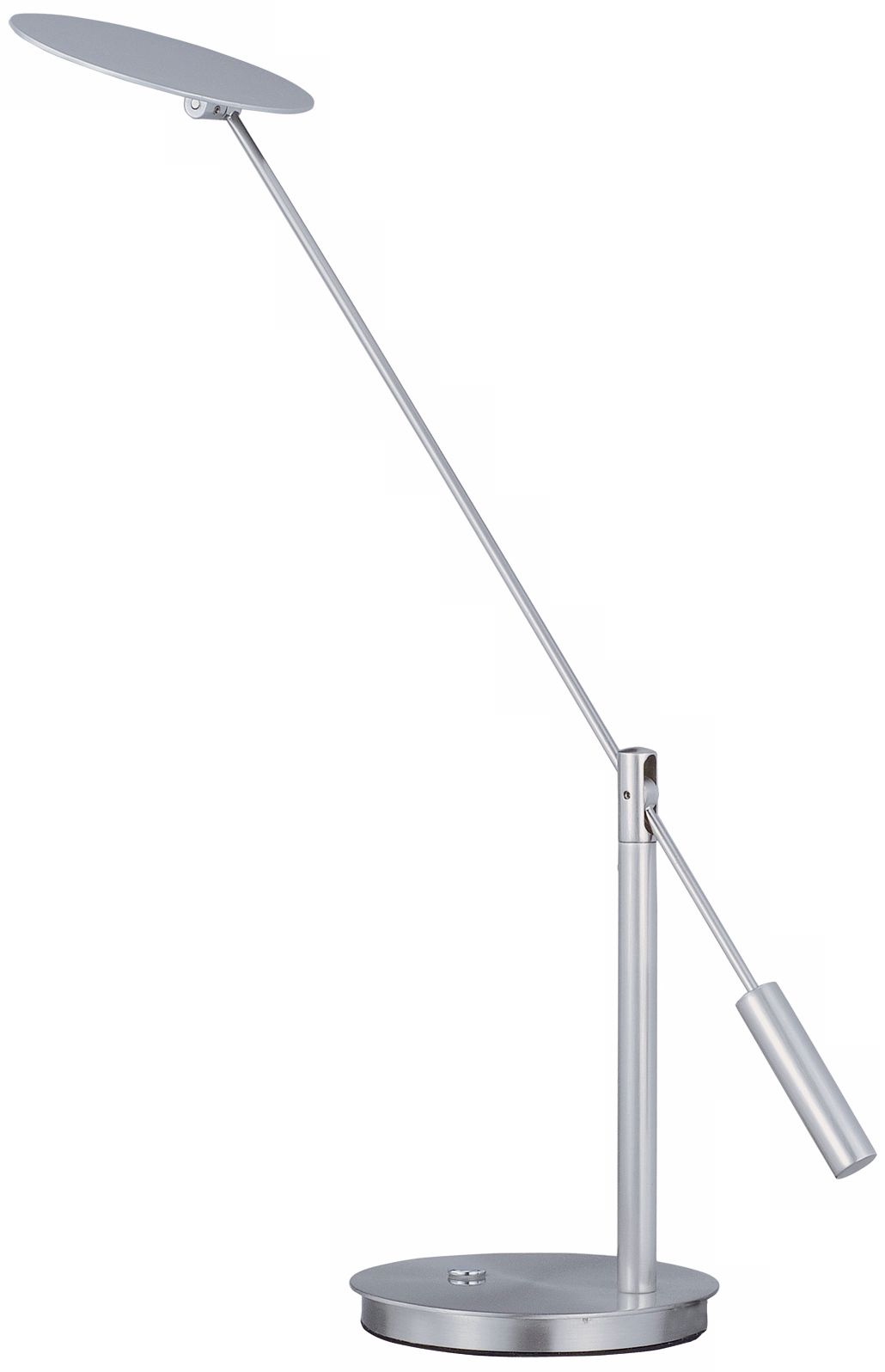 ET2 Eco-Task Satin Nickel Flat Head LED Desk Lamp