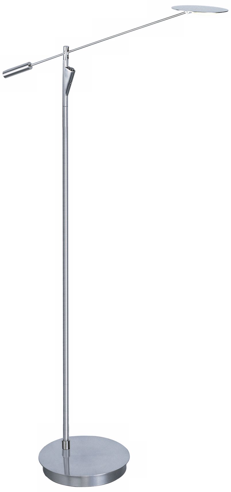 ET2 Eco-Task Satin Nickel Flat Head LED Floor Lamp