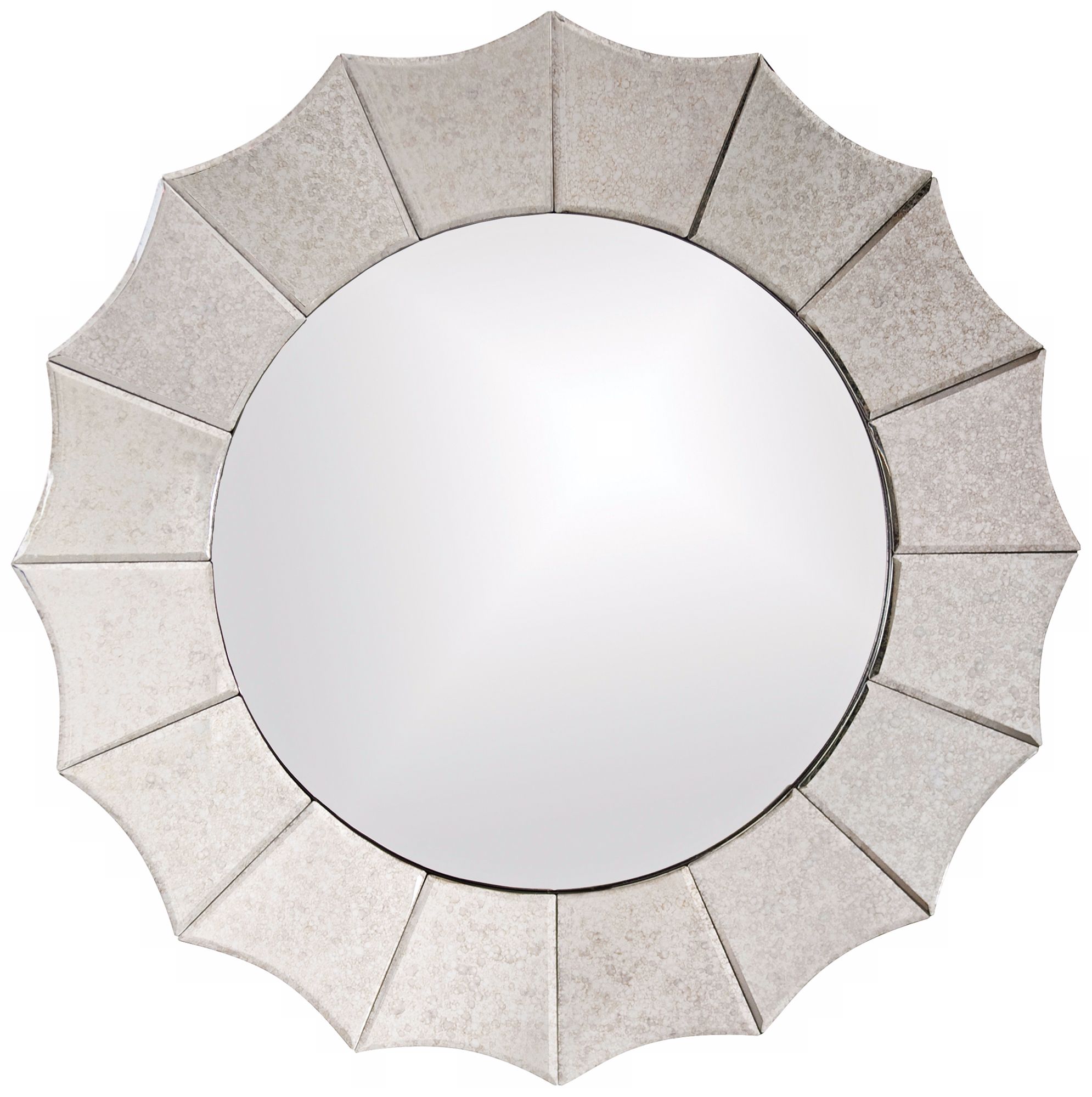 Howard Elliott Rupal 32" Round Scalloped Mirror