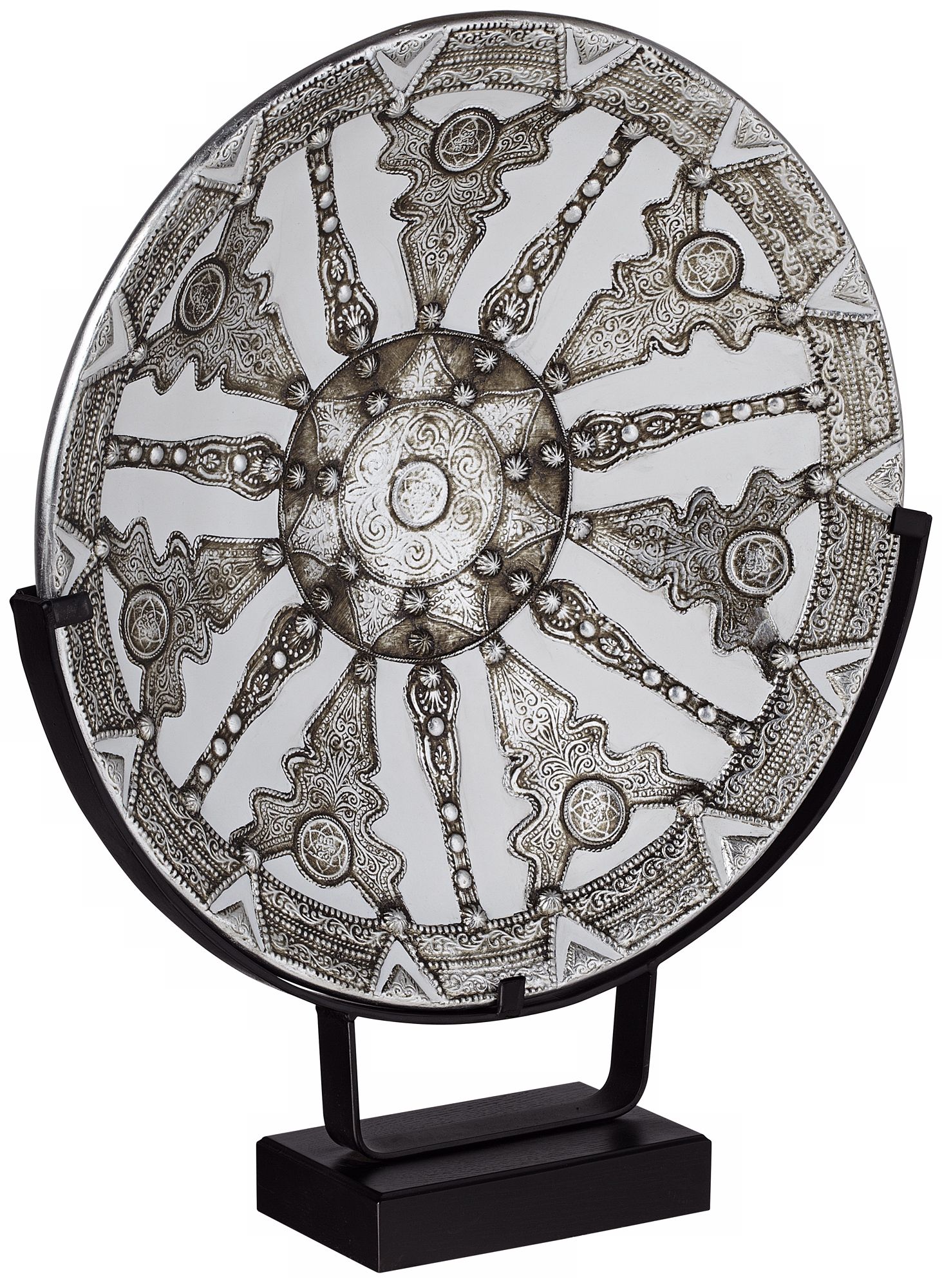 Round Decorative Plate on Stand