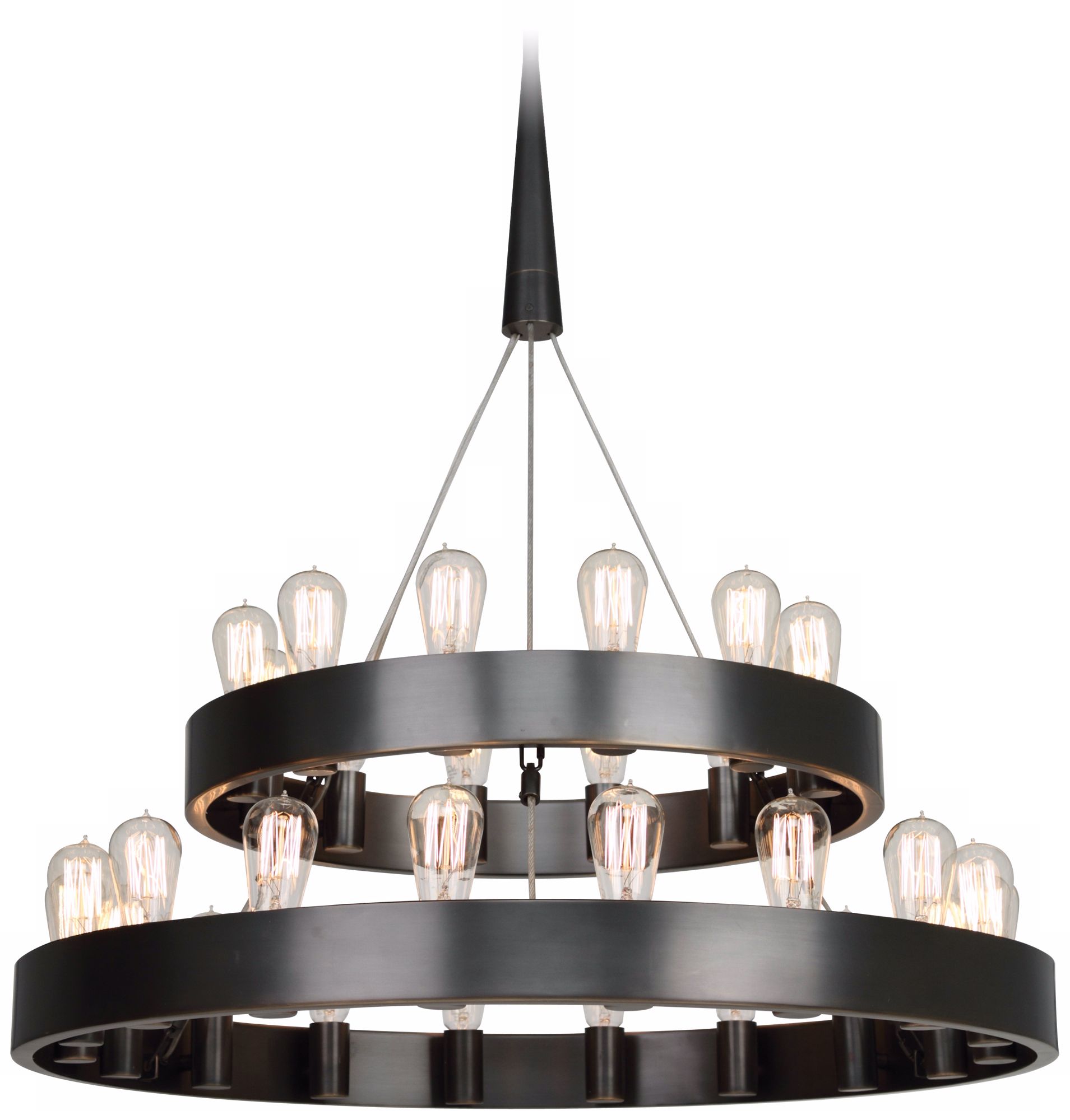 Rico Espinet Candelaria 35" Wide 30-Light Bronze Chandelier