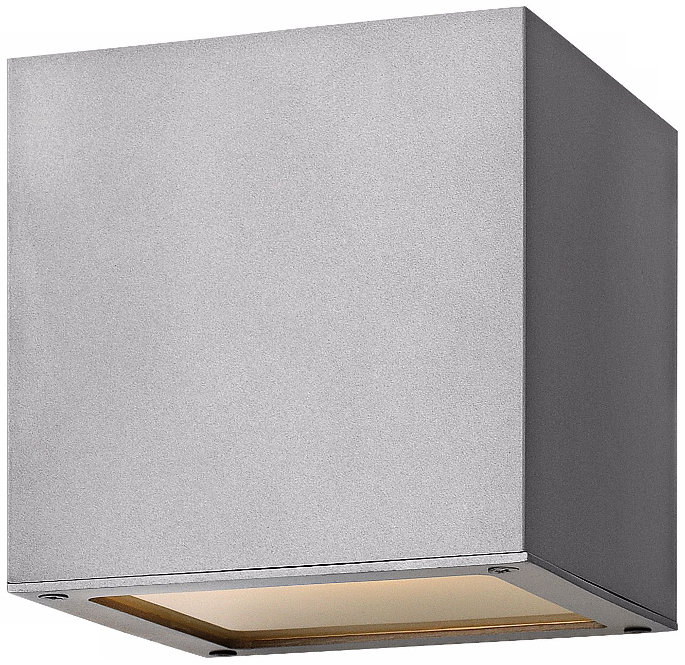 Hinkley Kube Up-Down 6" High Titanium Wall Light