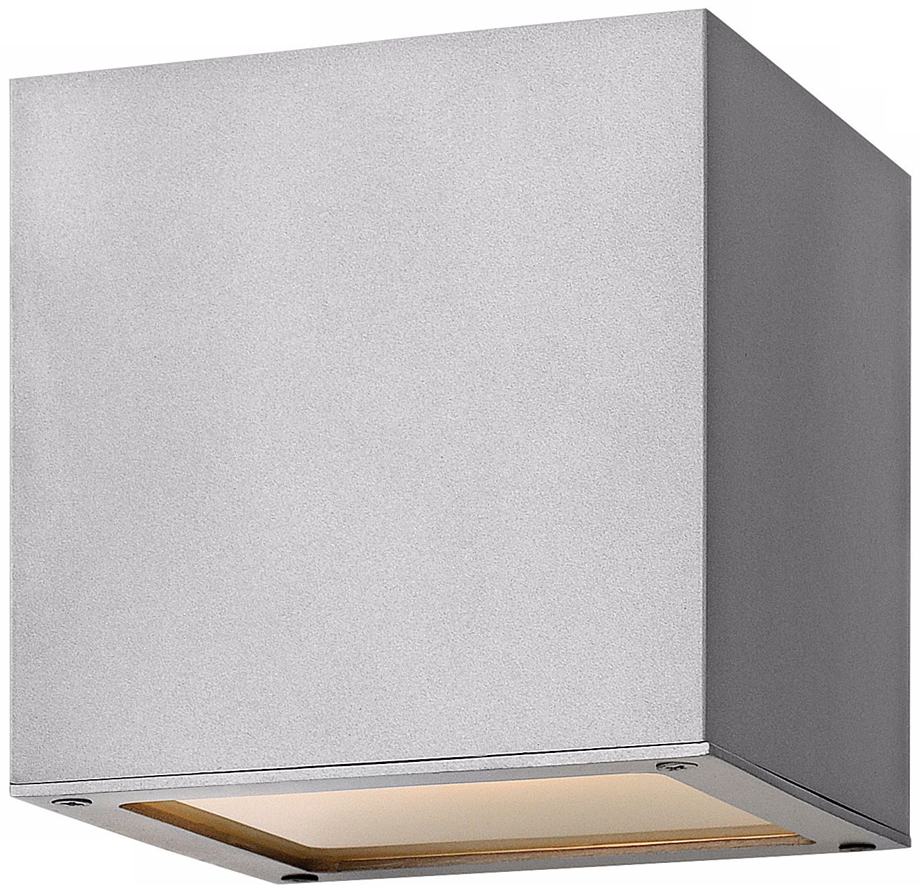 Hinkley Kube Downlight 6" High Titanium Wall Light
