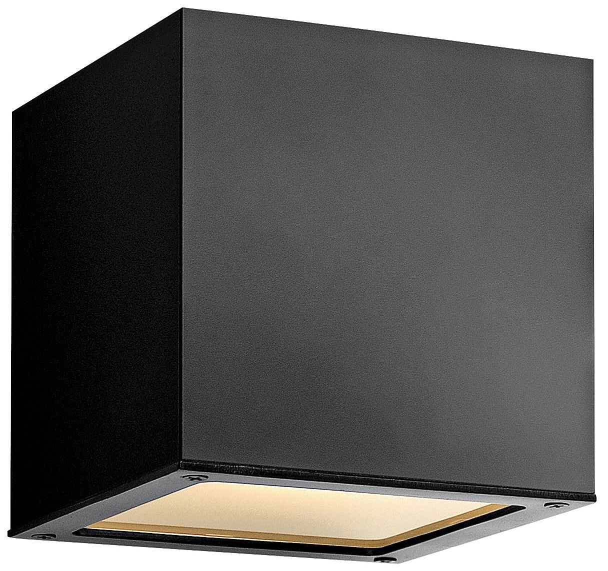 Hinkley Kube Downlight 6" High Black Wall Light