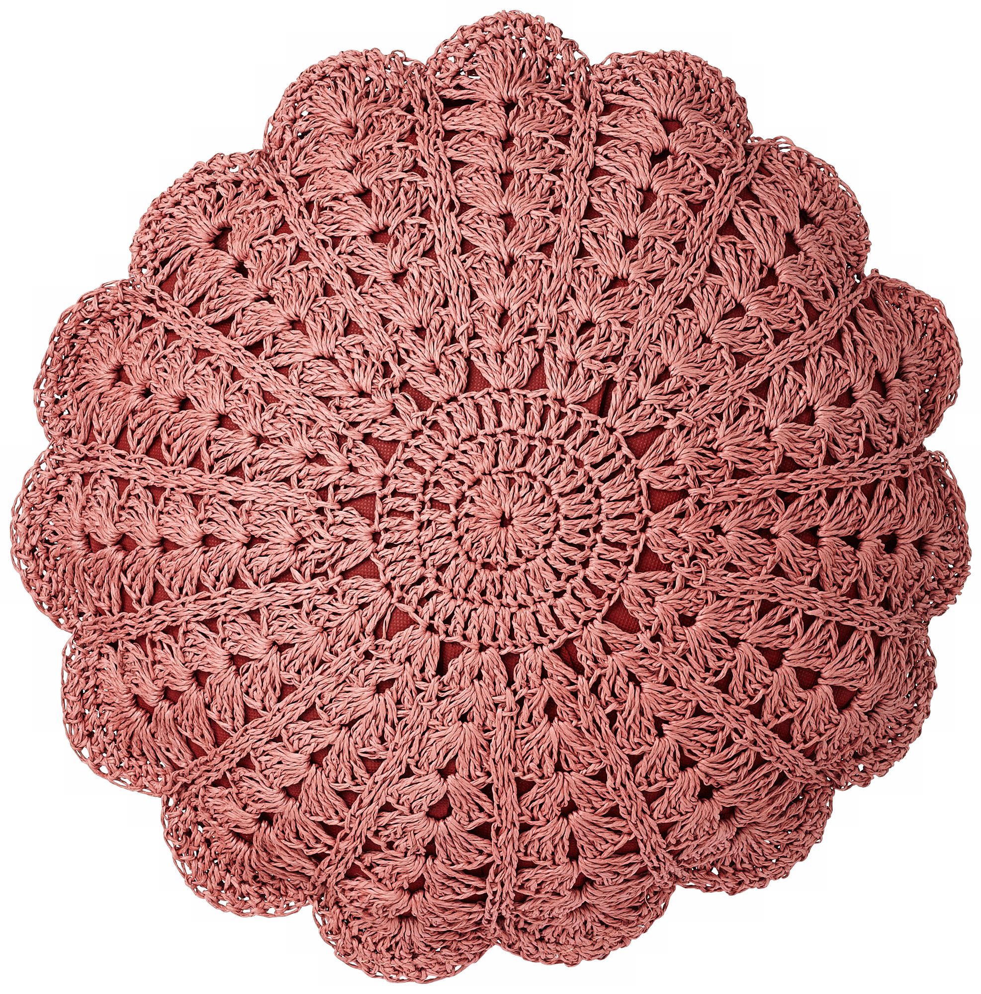 West Palm Collection Doily 18" Round Decorative Pillow