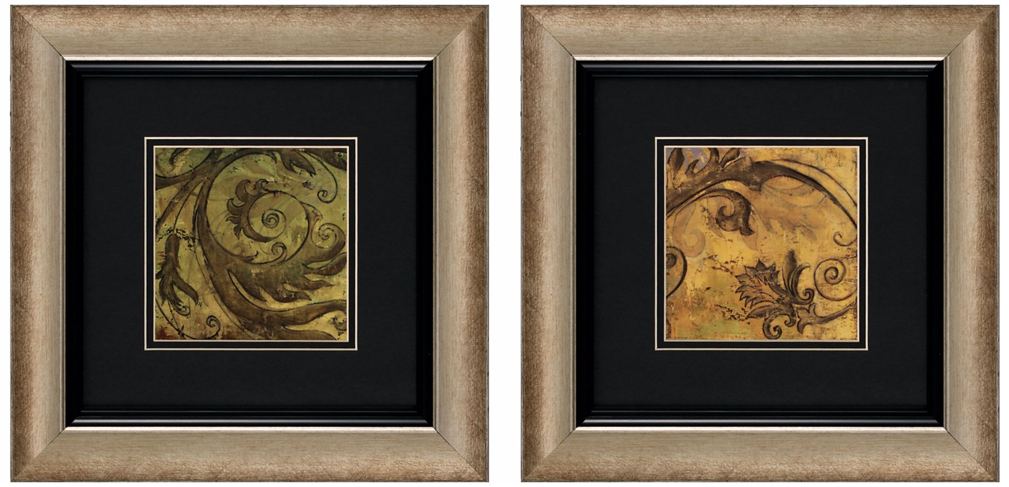 Set of 2 Moroccan I/II 14" Square Decorative Wall Art Prints
