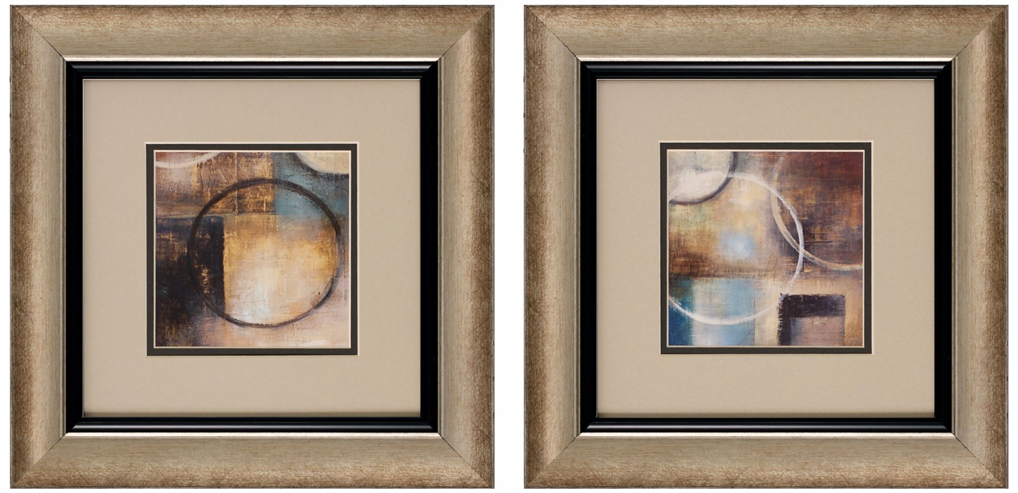 Set of 2 Blue Sky Top/Bottom Framed Abstract Wall Art