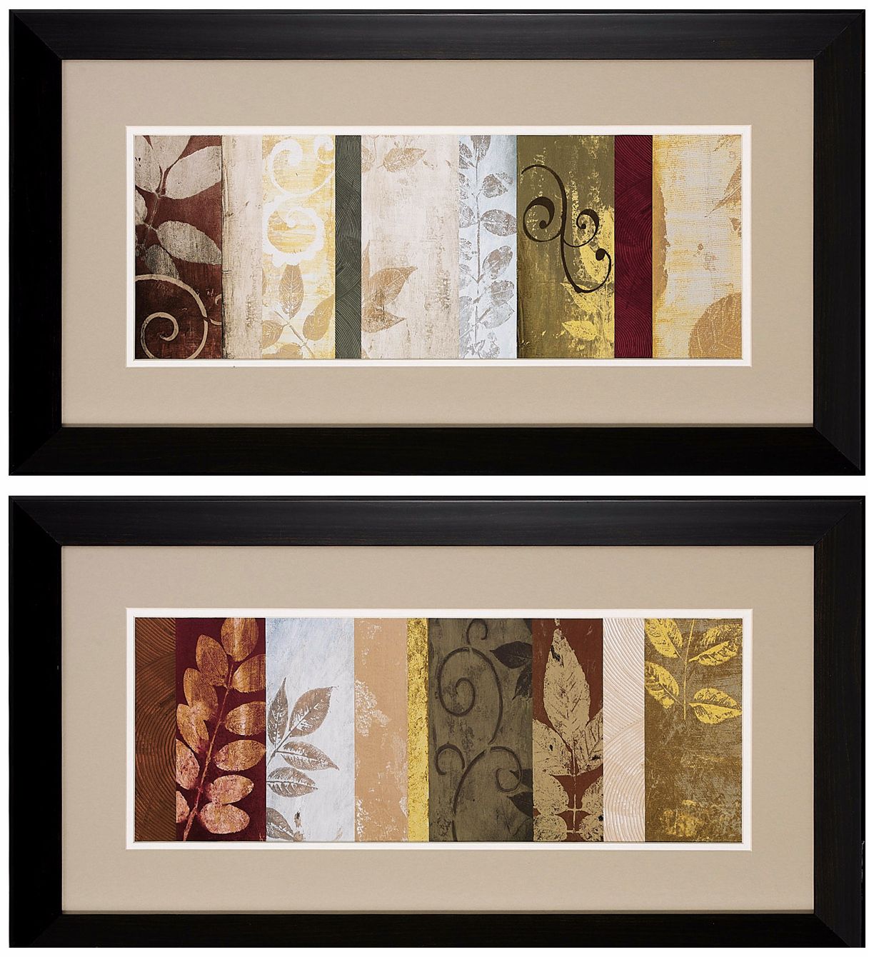 Set of 2 Warm June I/II 27" Wide Leaf Wall Art Prints