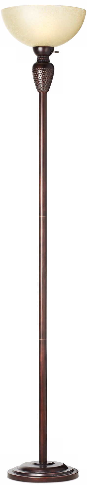 Bullock Bronze Hammered Torchiere Floor Lamp