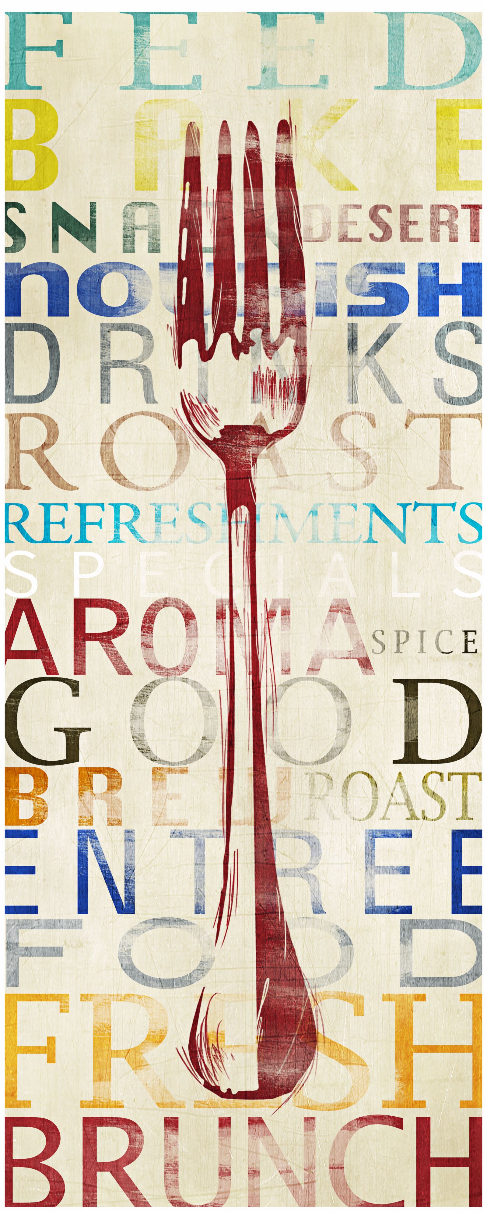 Fork Contemporary 20" High Kitchen Art Print