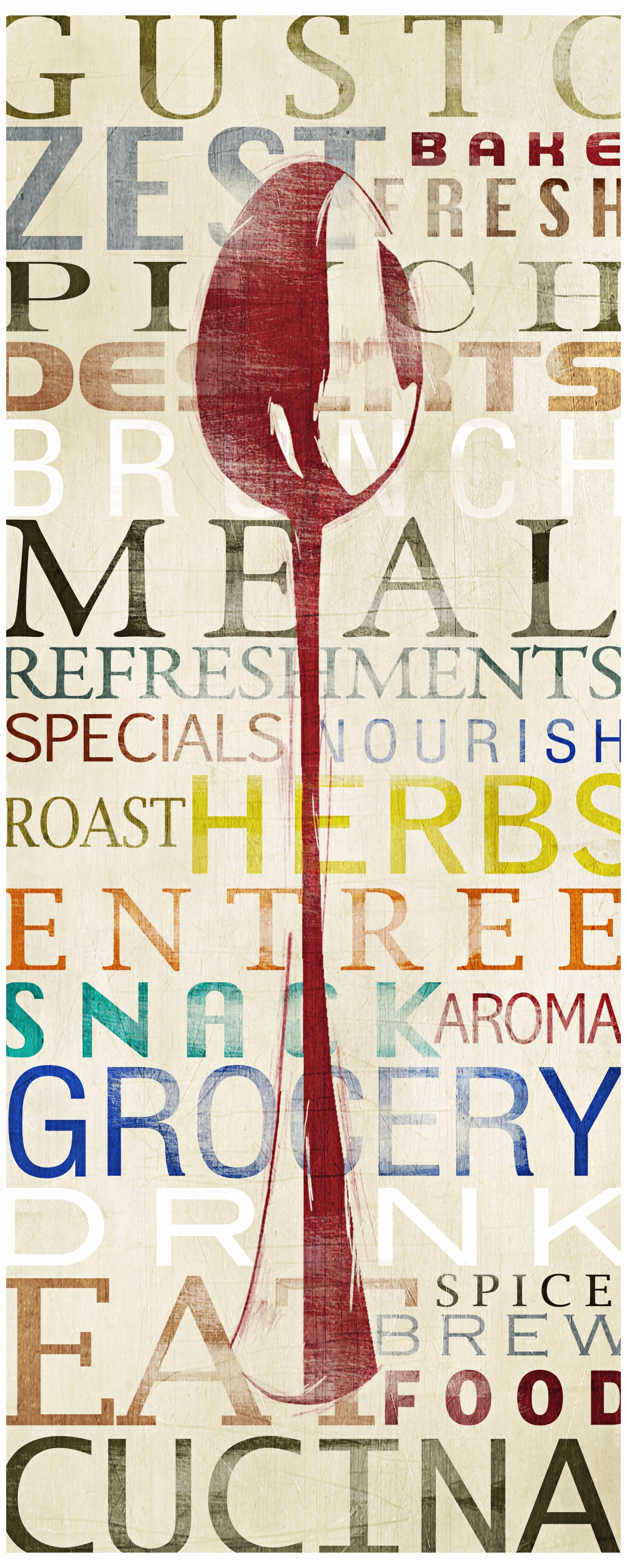 Spoon Contemporary 20" High Kitchen Art Print