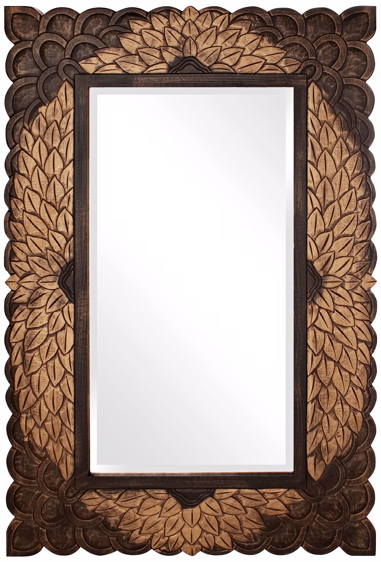 Howard Elliott Collection 48" High Pewter Autumn Wall Mirror