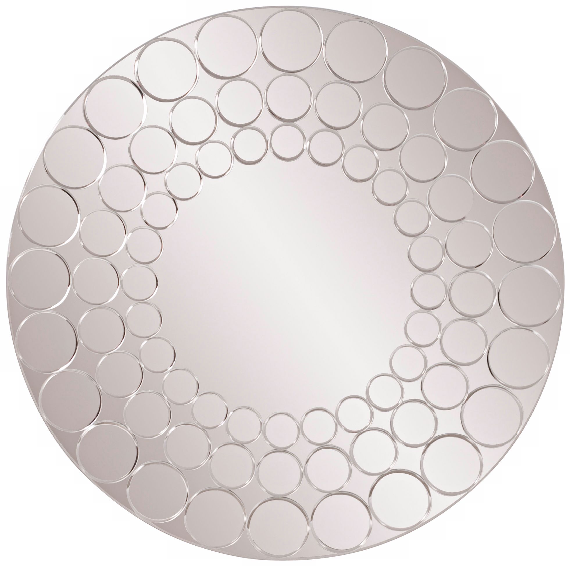 Howard Elliott Bubbles 36" High Round Wall Mirror