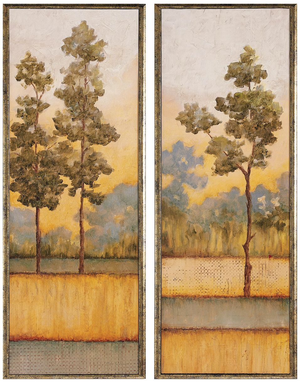 Set of 2 35" High Sunrise Wall Art