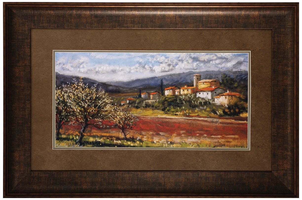 Hillside Olives 36" Wide Framed Wall Art Print