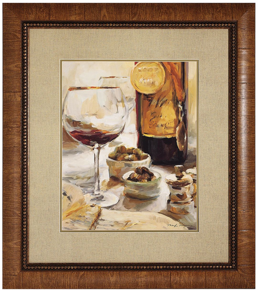 Wine I 34" High Framed Wall Art Print