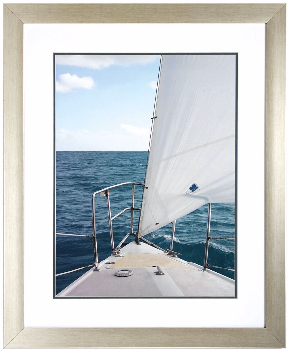 Voyage I 34" High Framed Sailboat Wall Art Print