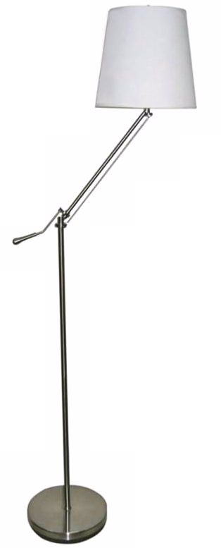 Lindale Brushed Nickel Adjustable Floor Lamp