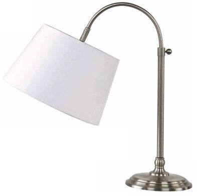 Edward Adjustable Brushed Nickel Table Lamp