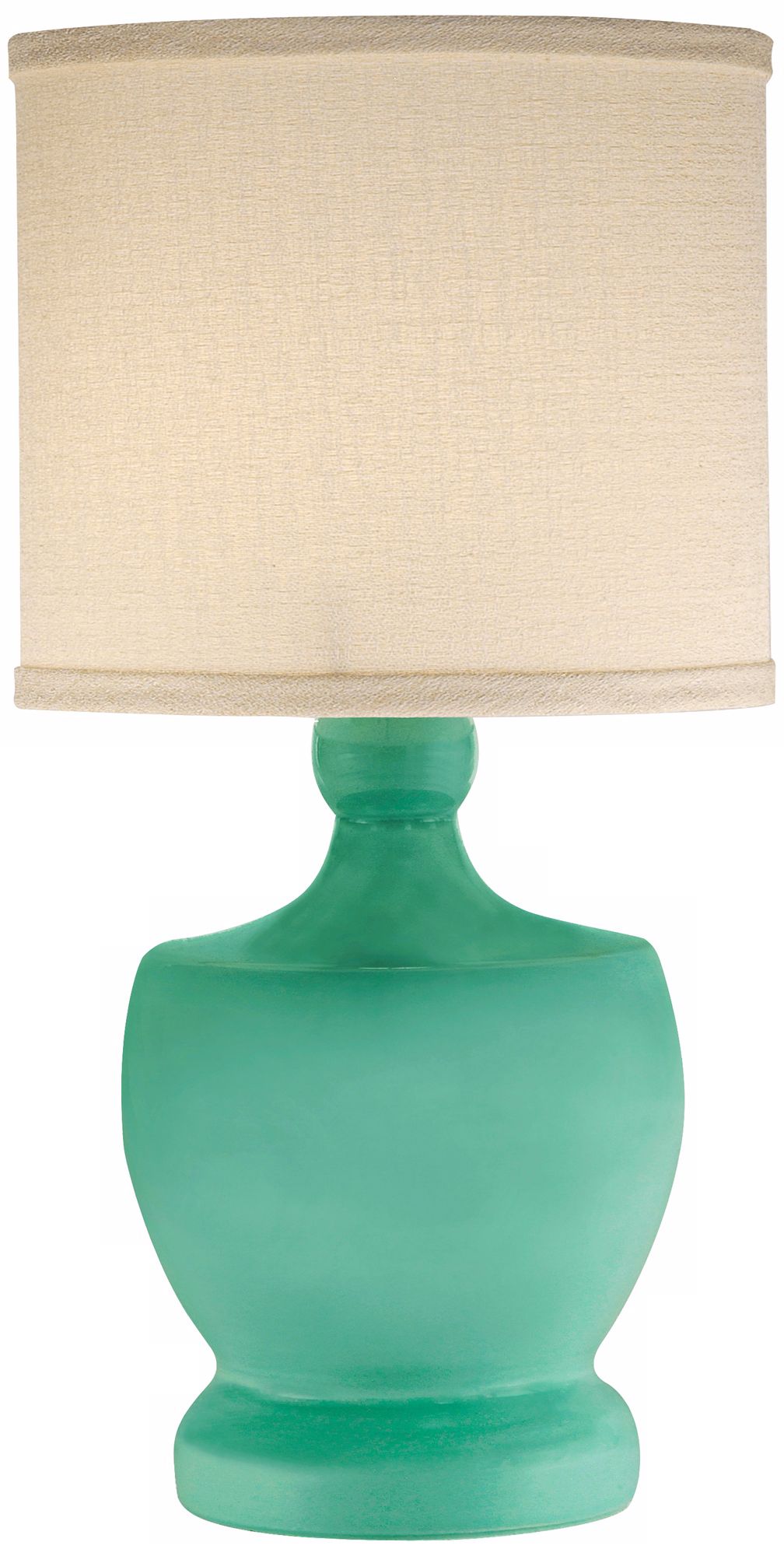 Thumprints Fleur-de-Lis Seafoam Mini Table Lamp