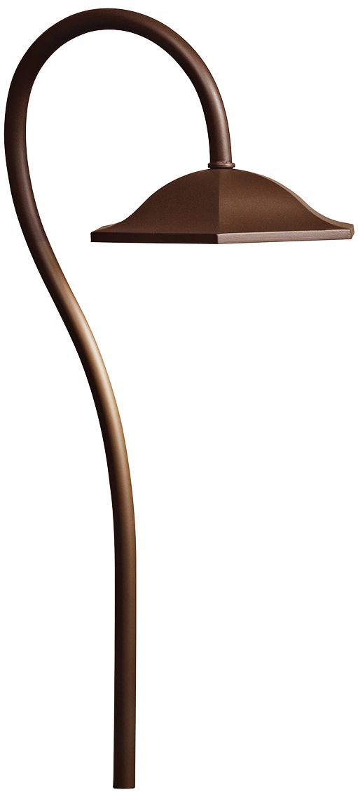 Kichler Brass Sheperd's Crook Hi/Low Outdoor LED Path Light