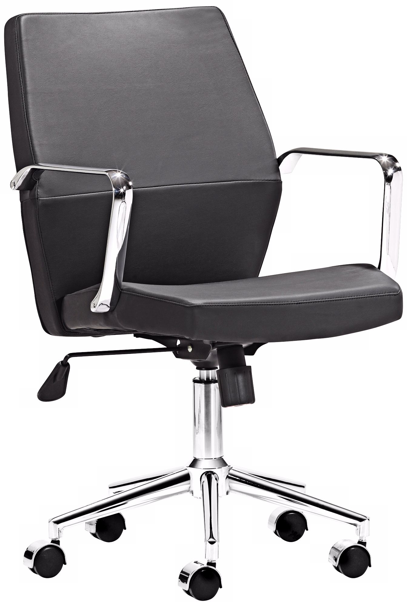 Zuo Holt Collection Low Back Black Office Chair