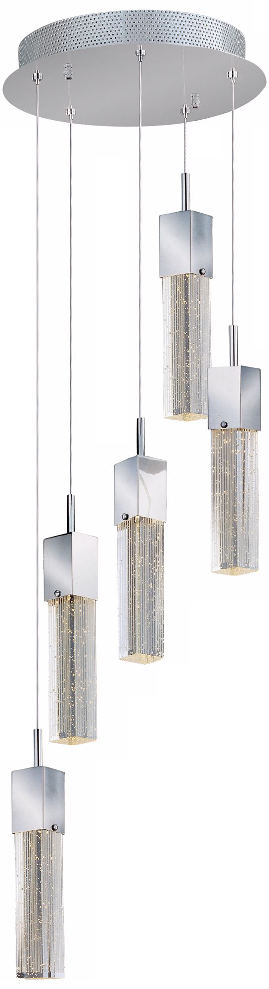 ET2 Fizz 13 3/4" Wide 5-Light Chrome Ceiling Light Fixture