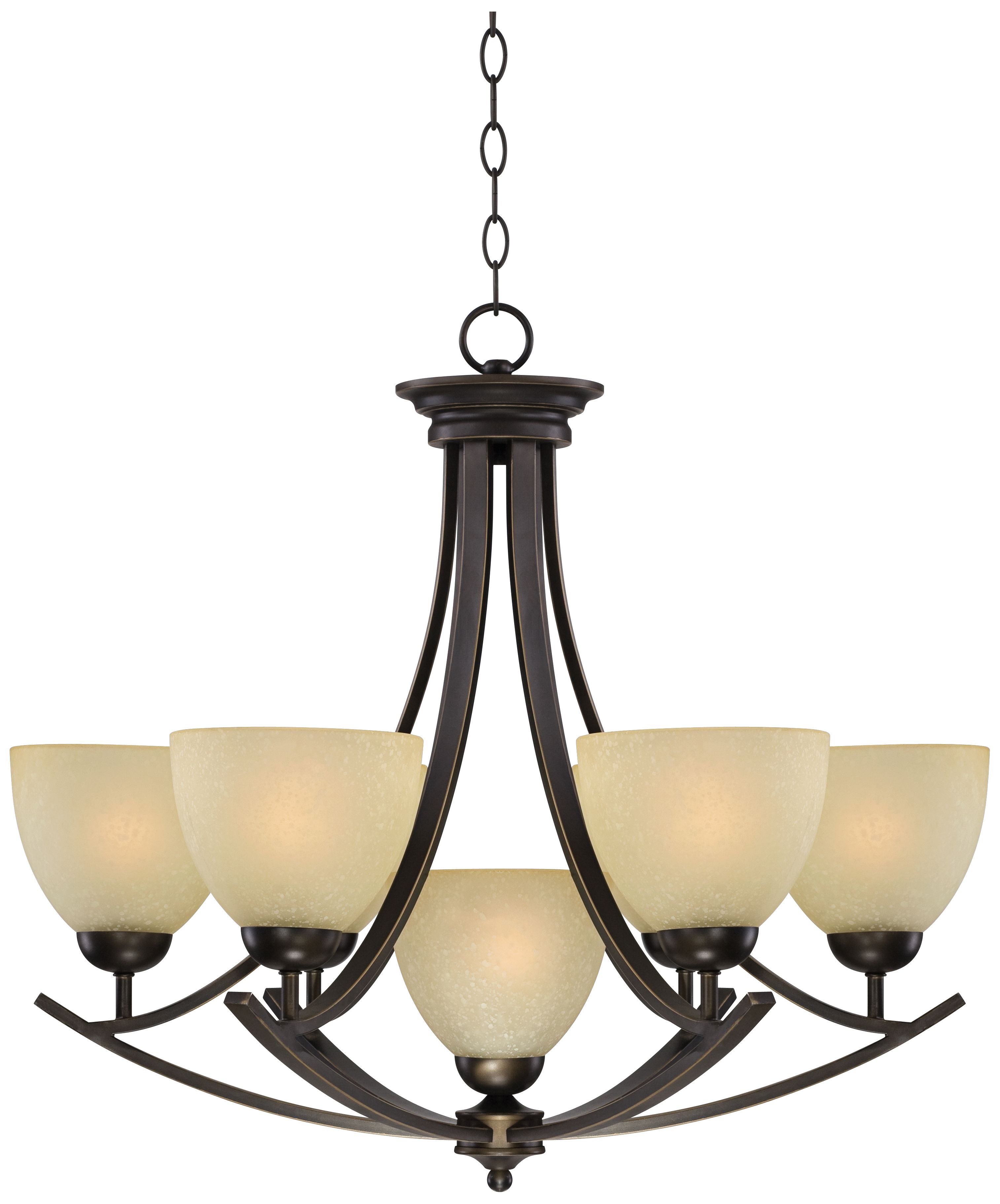 Bronze 28 3/4" Wide 7-Light Chandelier