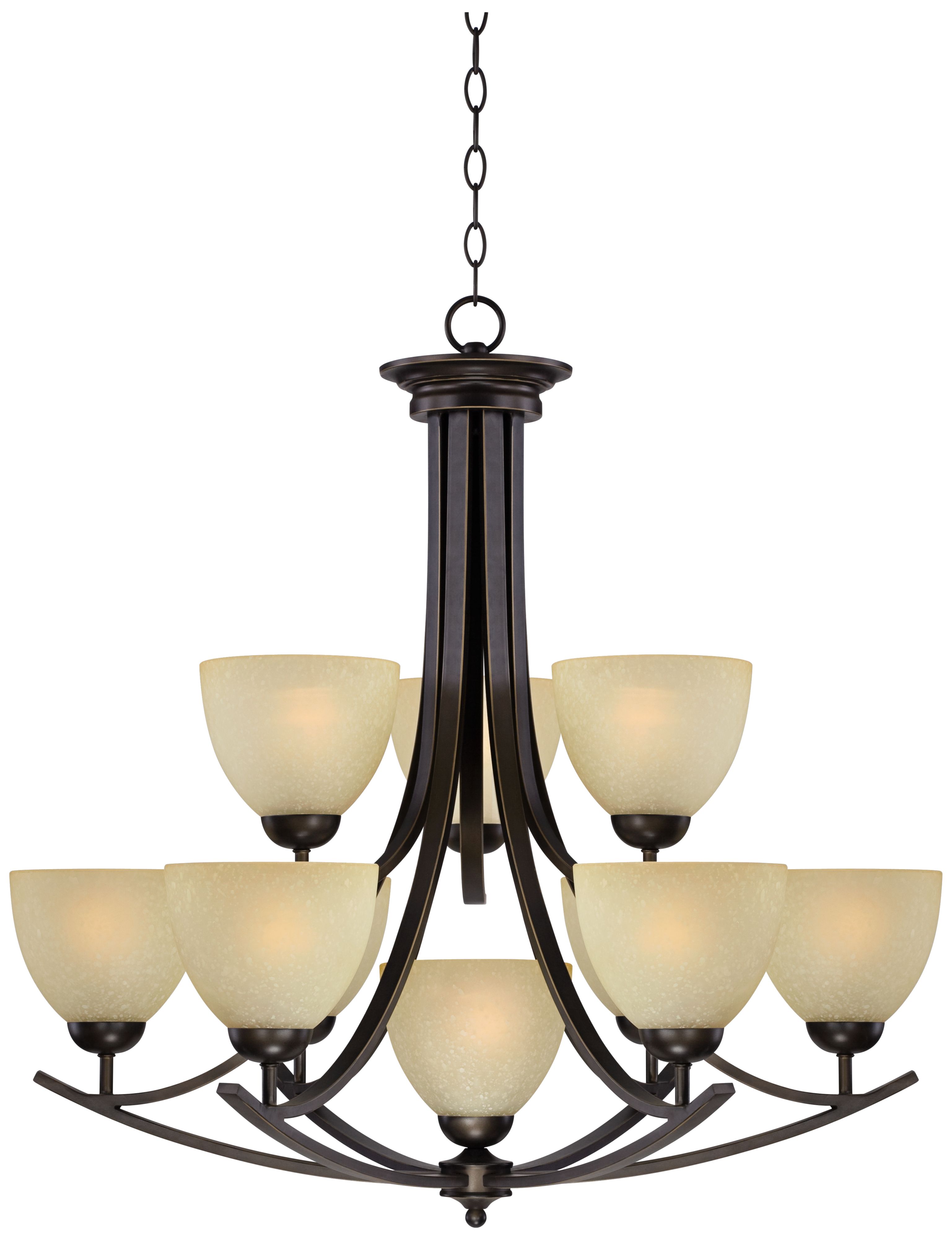 Bronze 31 1/2" Wide 10-Light Entryway Chandelier