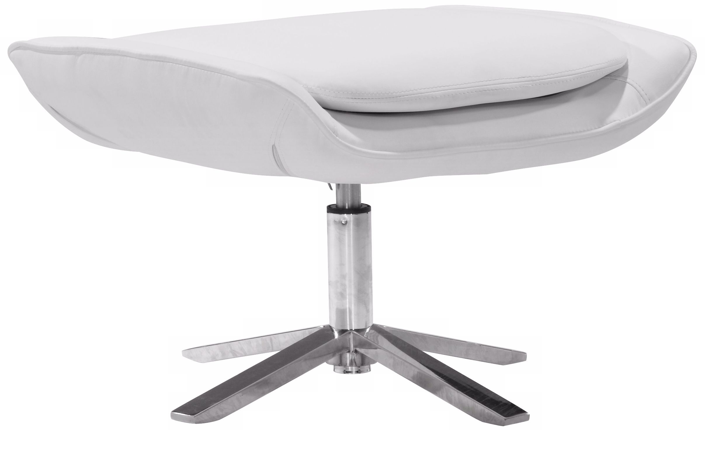Zuo Vital Leatherette White Ottoman