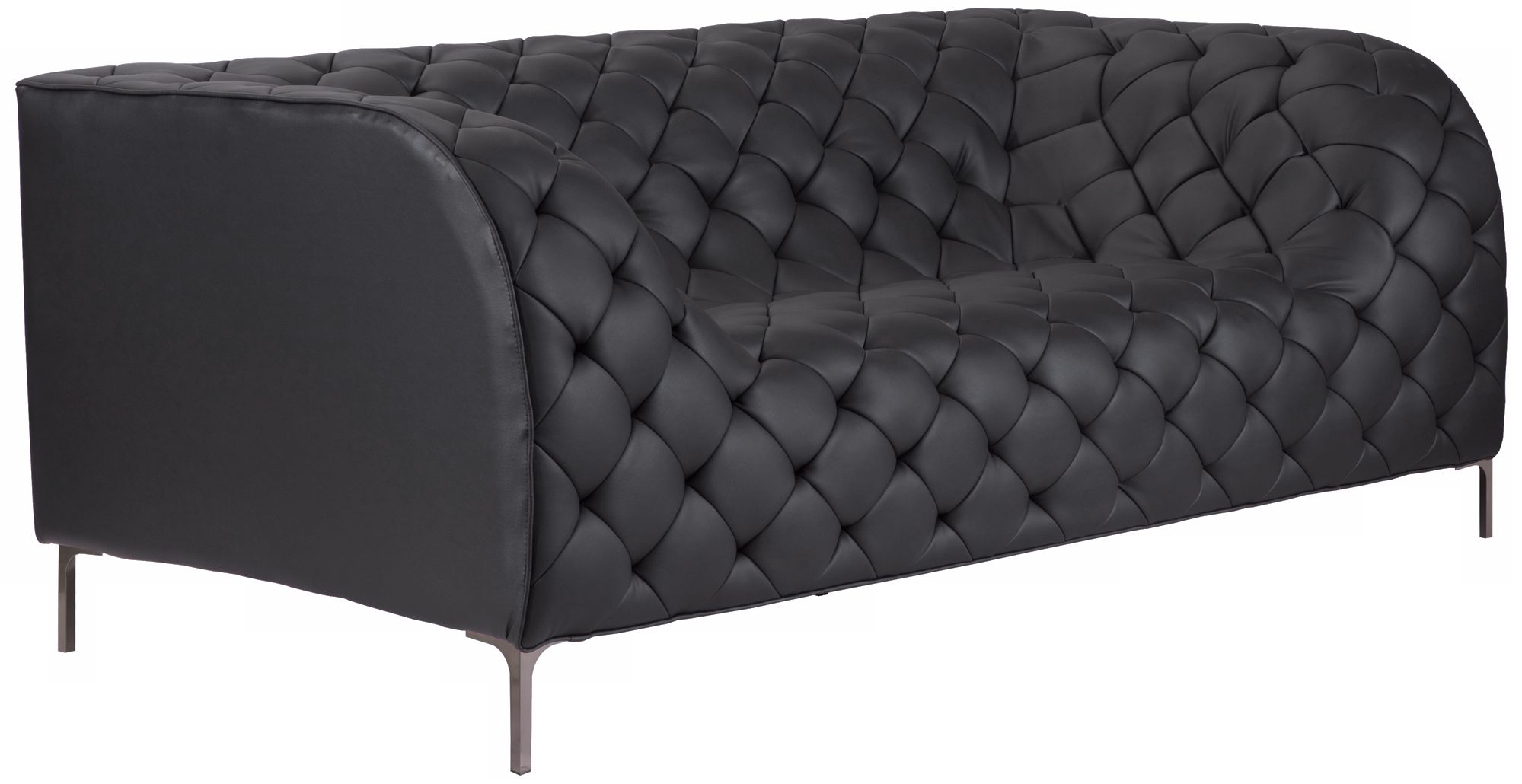 Zuo Modern Providence Black Tufted Loveseat