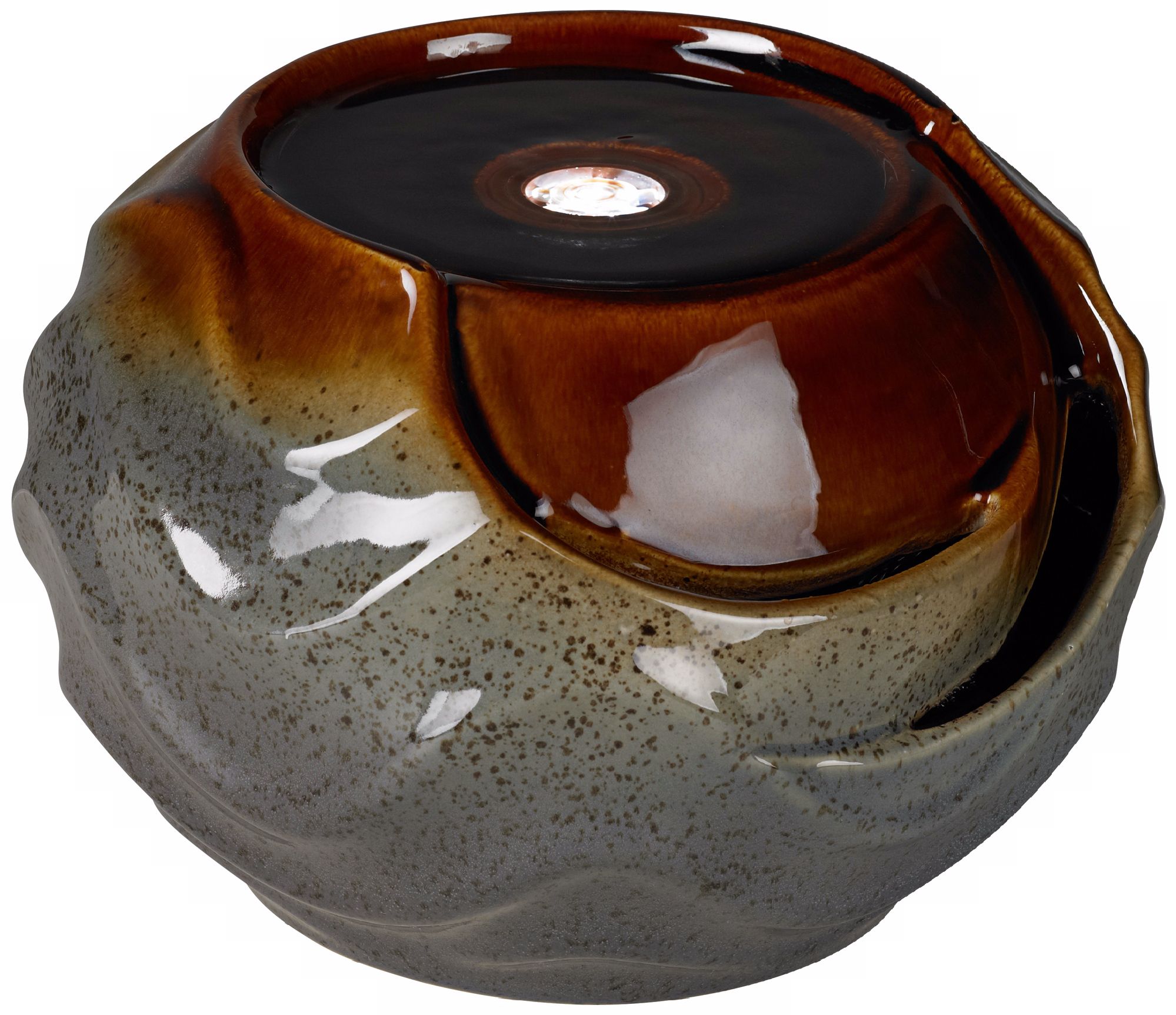 Artesian Indoor/Outdoor LED Ceramic Tabletop Fountain