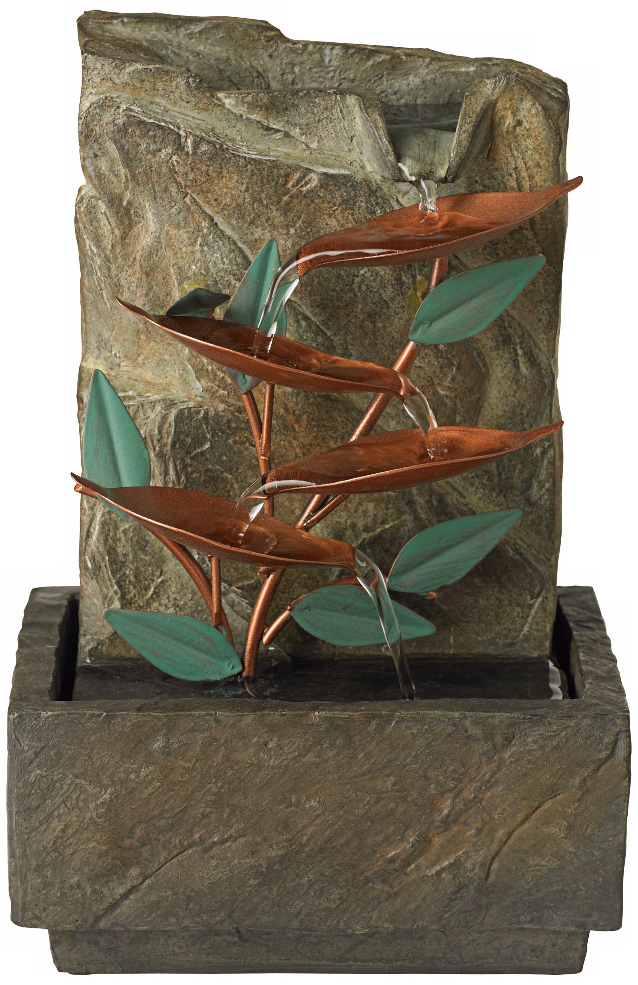 Blue Bird of Paradise Tabletop Fountain