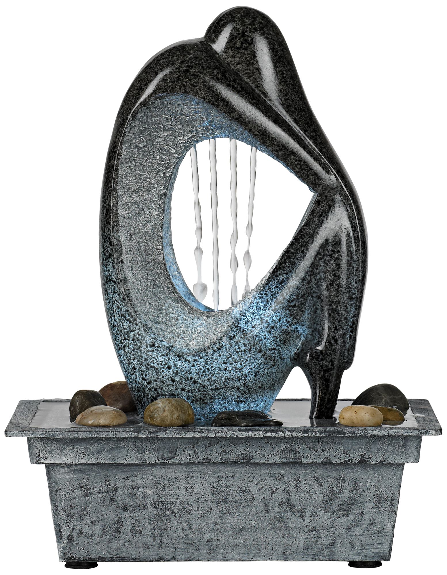 Modern Silhouette LED Indoor/Outdoor Tabletop Fountain