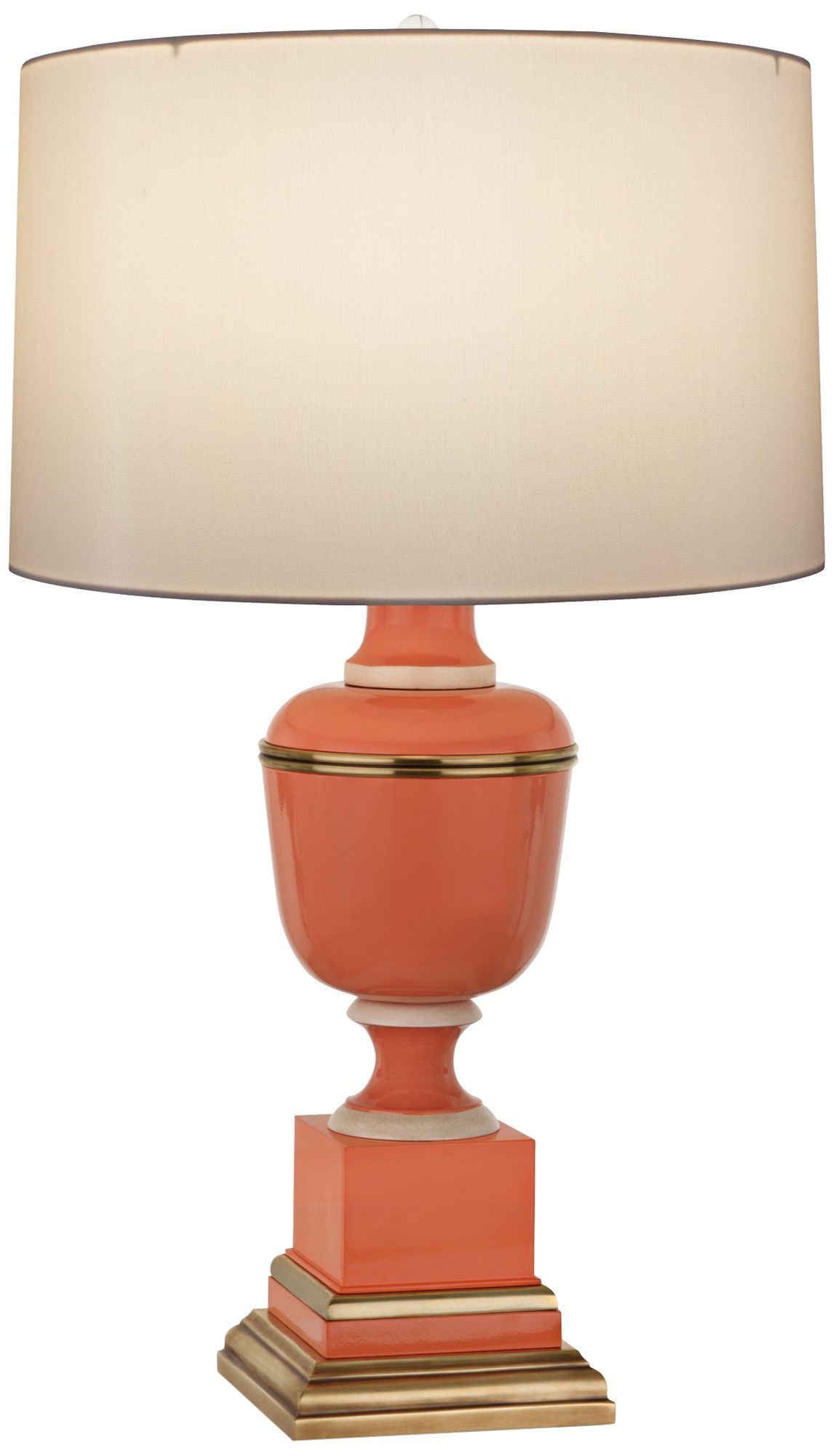 Mary McDonald Annika Cream and Tangerine Orange Table Lamp