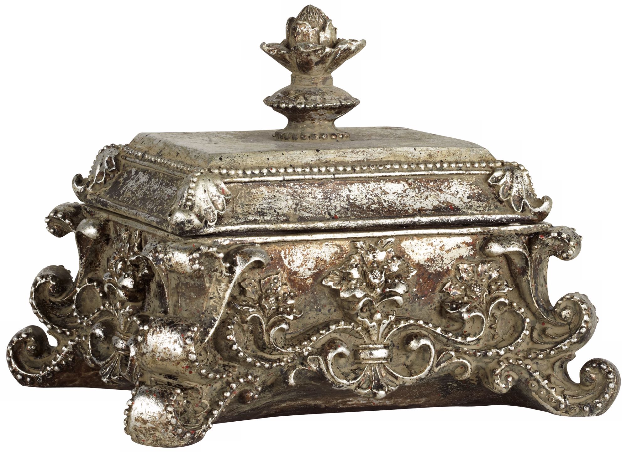 Ara Antique Silver Decorative Jewelry Box