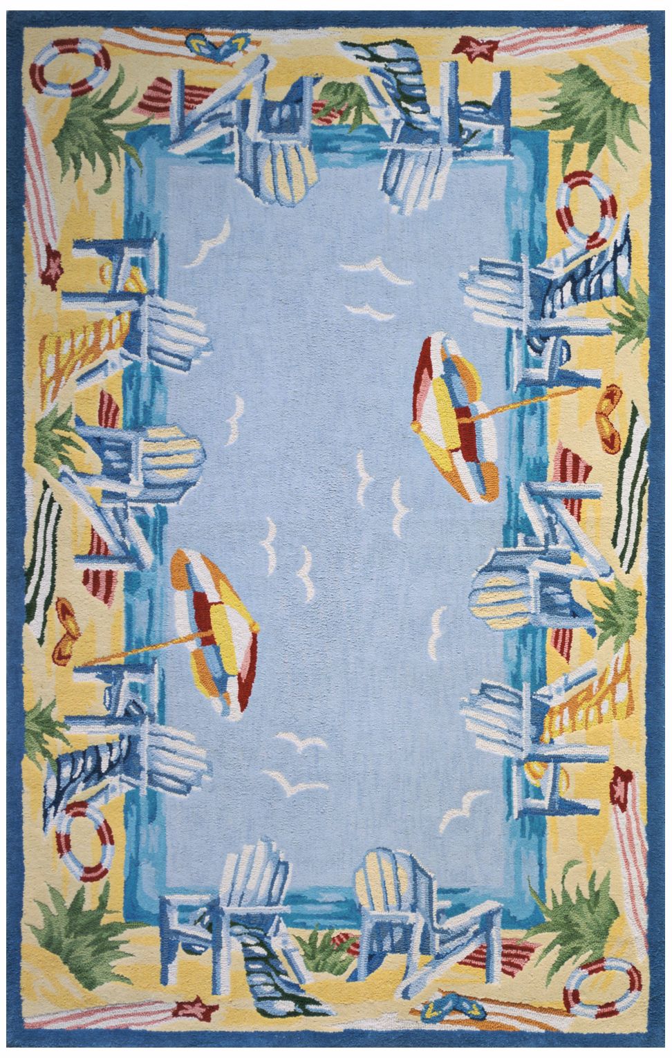 Momeni Coastal CC-03 Light Blue Area Rug