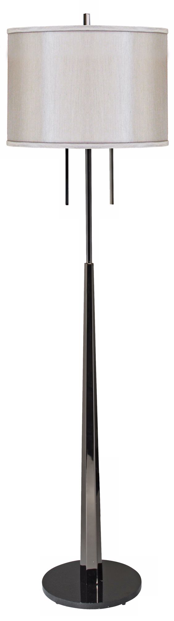 Thumprints Obsidian Black Nickel Plated Floor Lamp
