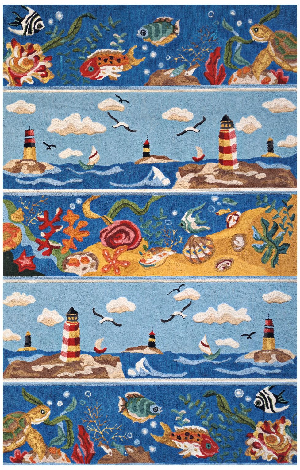 Momeni Coastal CC-07 Blue Area Rug