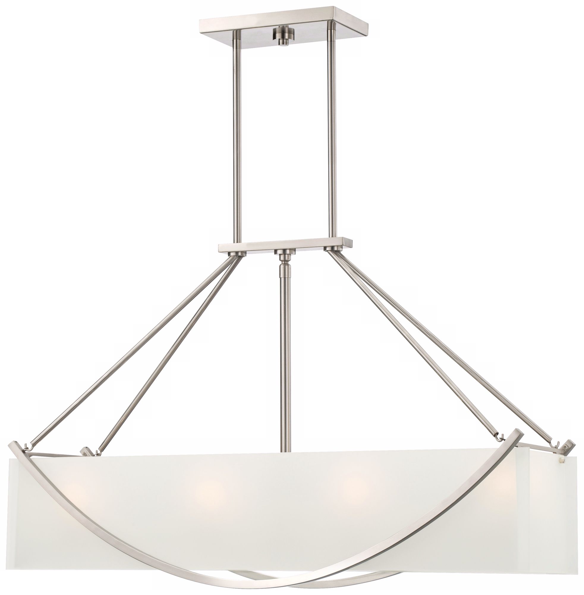 Contempo 32" Wide Satin Nickel Island Chandelier