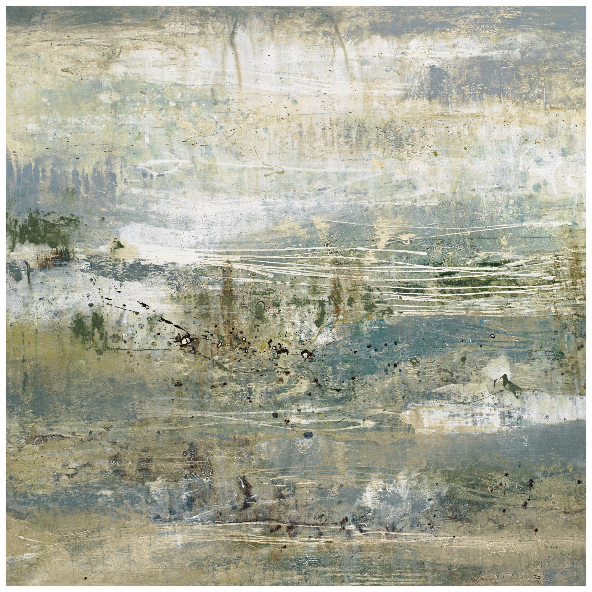 Gold Dust 36" Square Giclee Wall Art