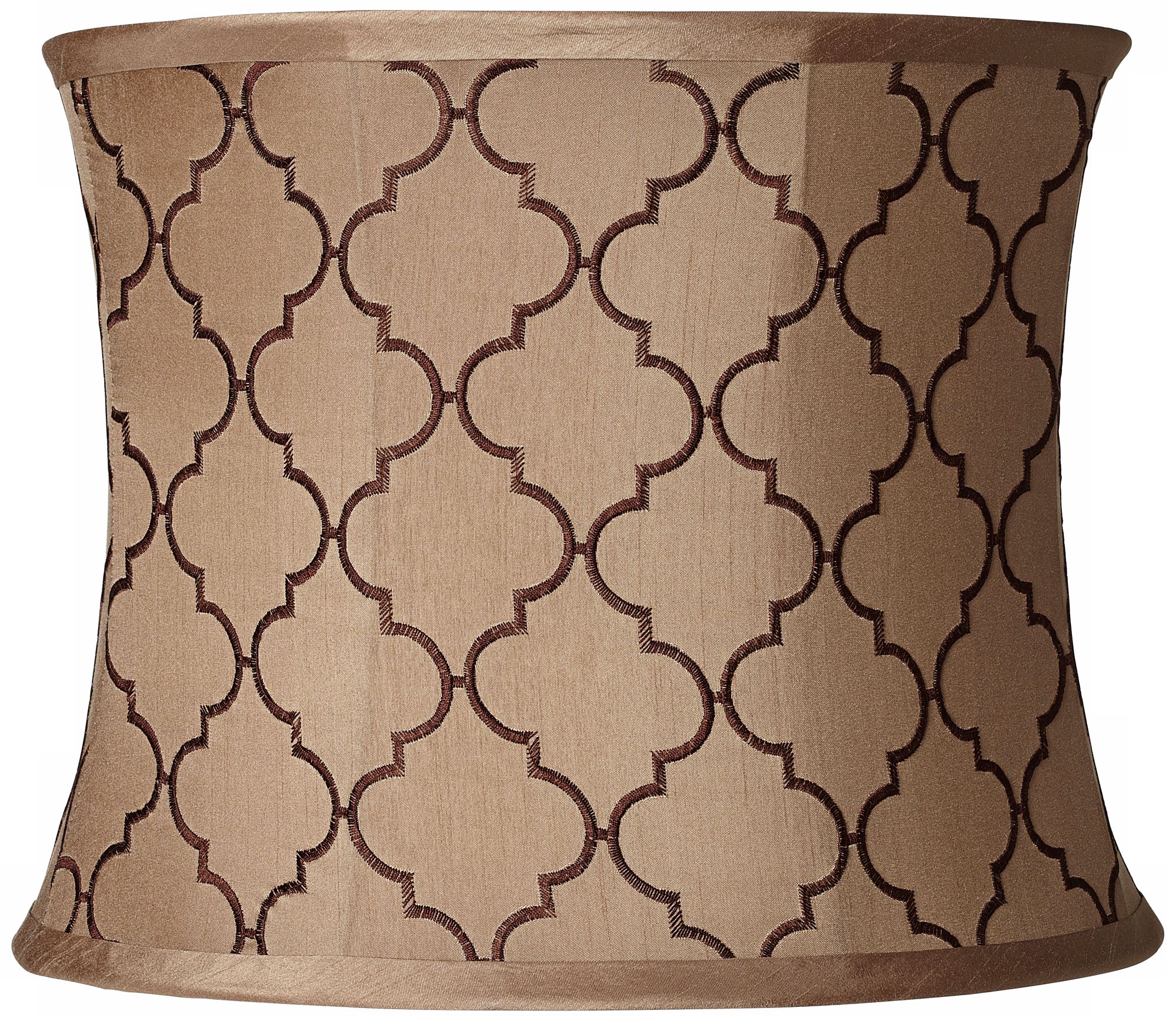Brown Moroccan Tile Drum Shade 13x14x11 (Spider)