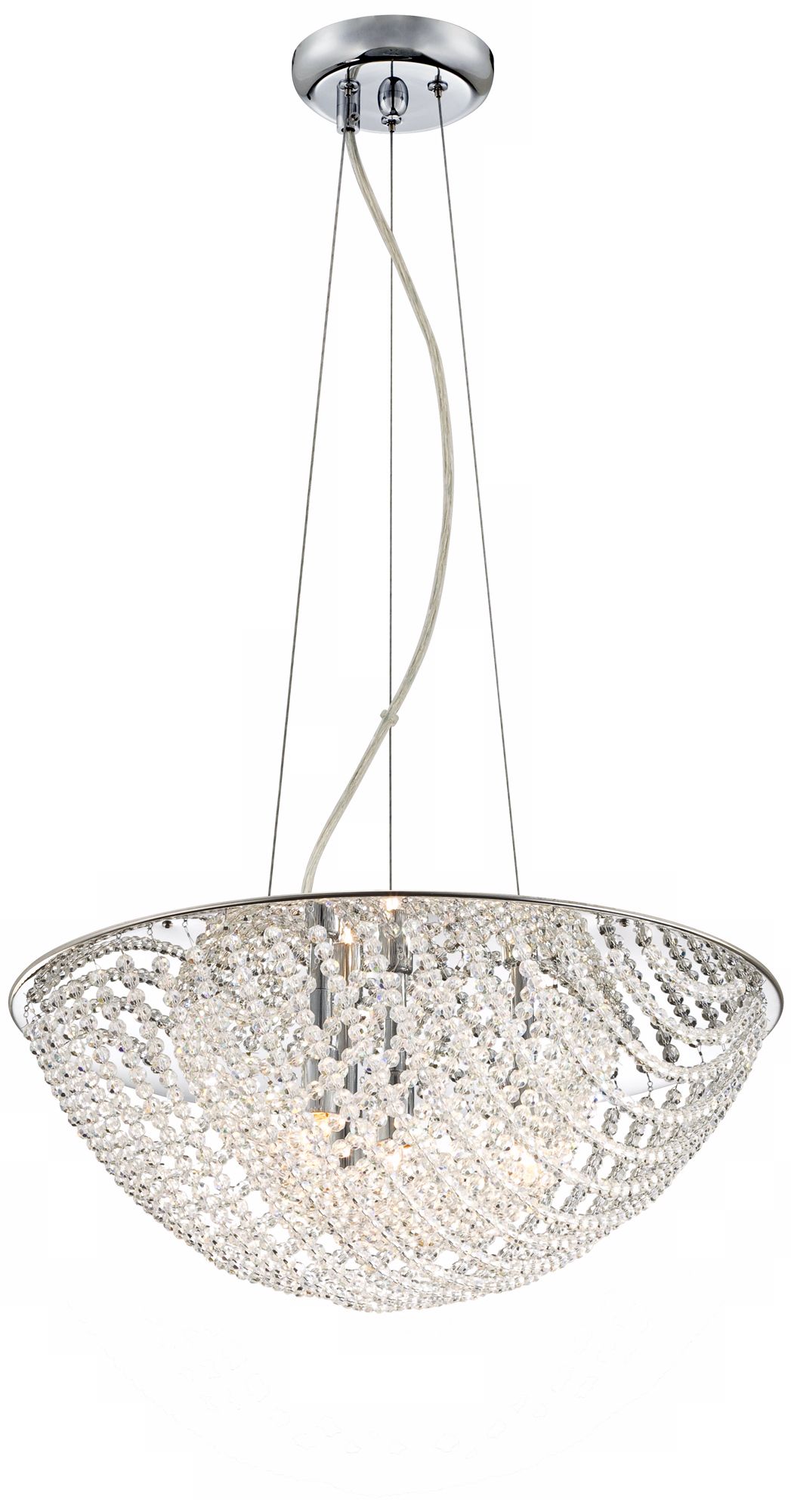 Possini Euro Design 17" Wide Crystal Modern Pendant Light