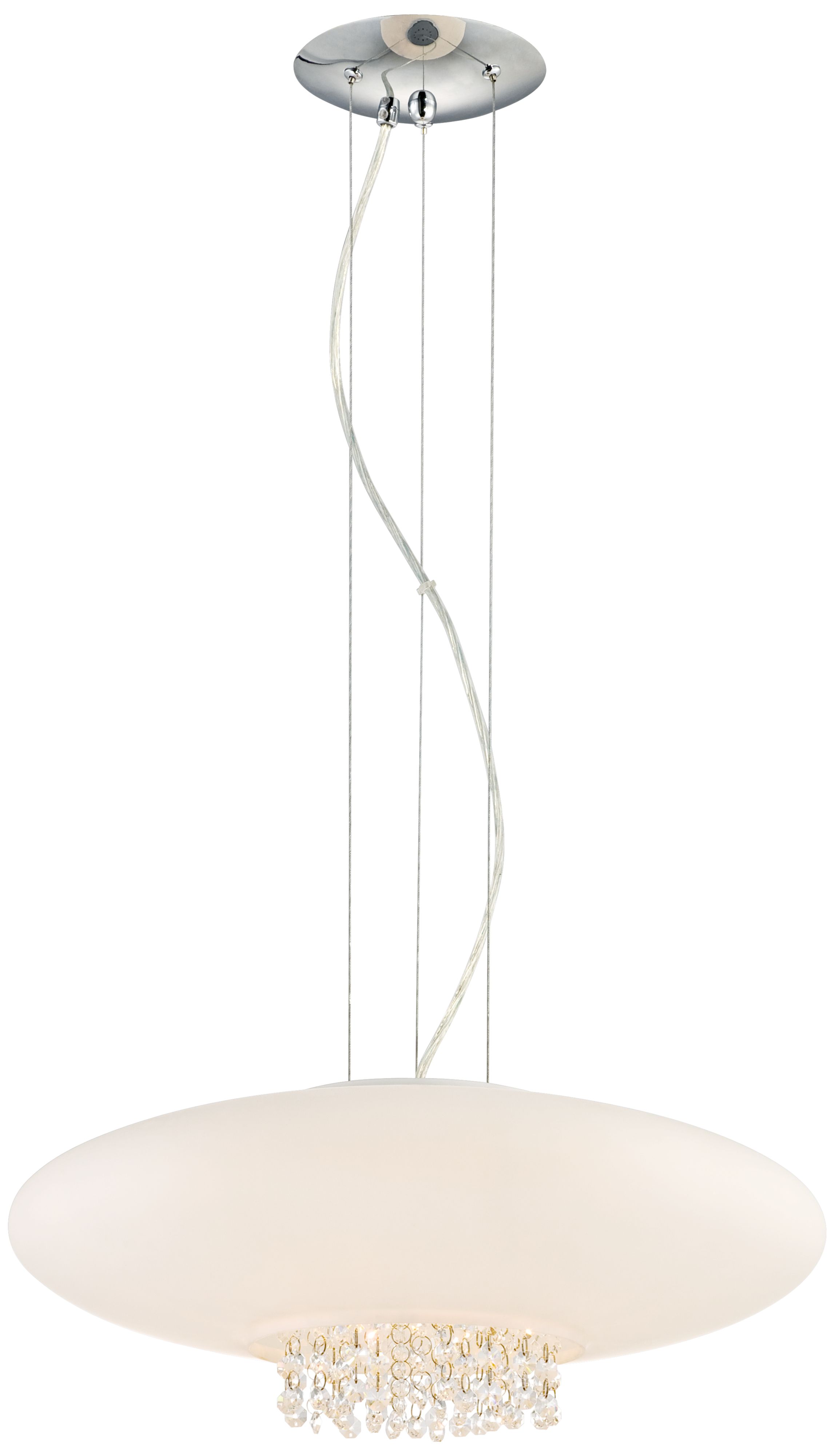 Possini Euro Design Opal Glass with Crystal Modern Pendant