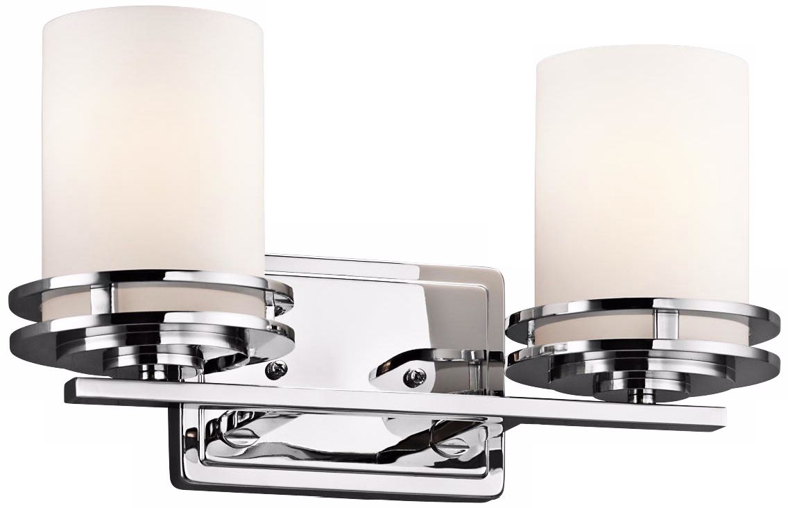 Kichler Hendrik 14 1/2" Wide Satin Opal Glass Bathroom Light