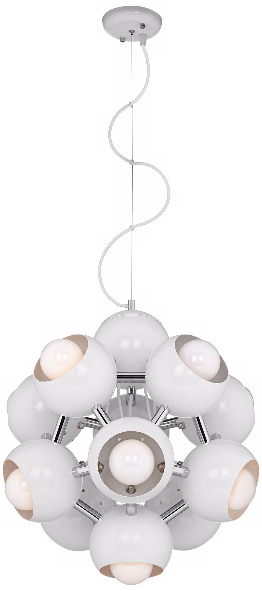Possini Euro Retro Array 19" Wide White Metal Chandelier