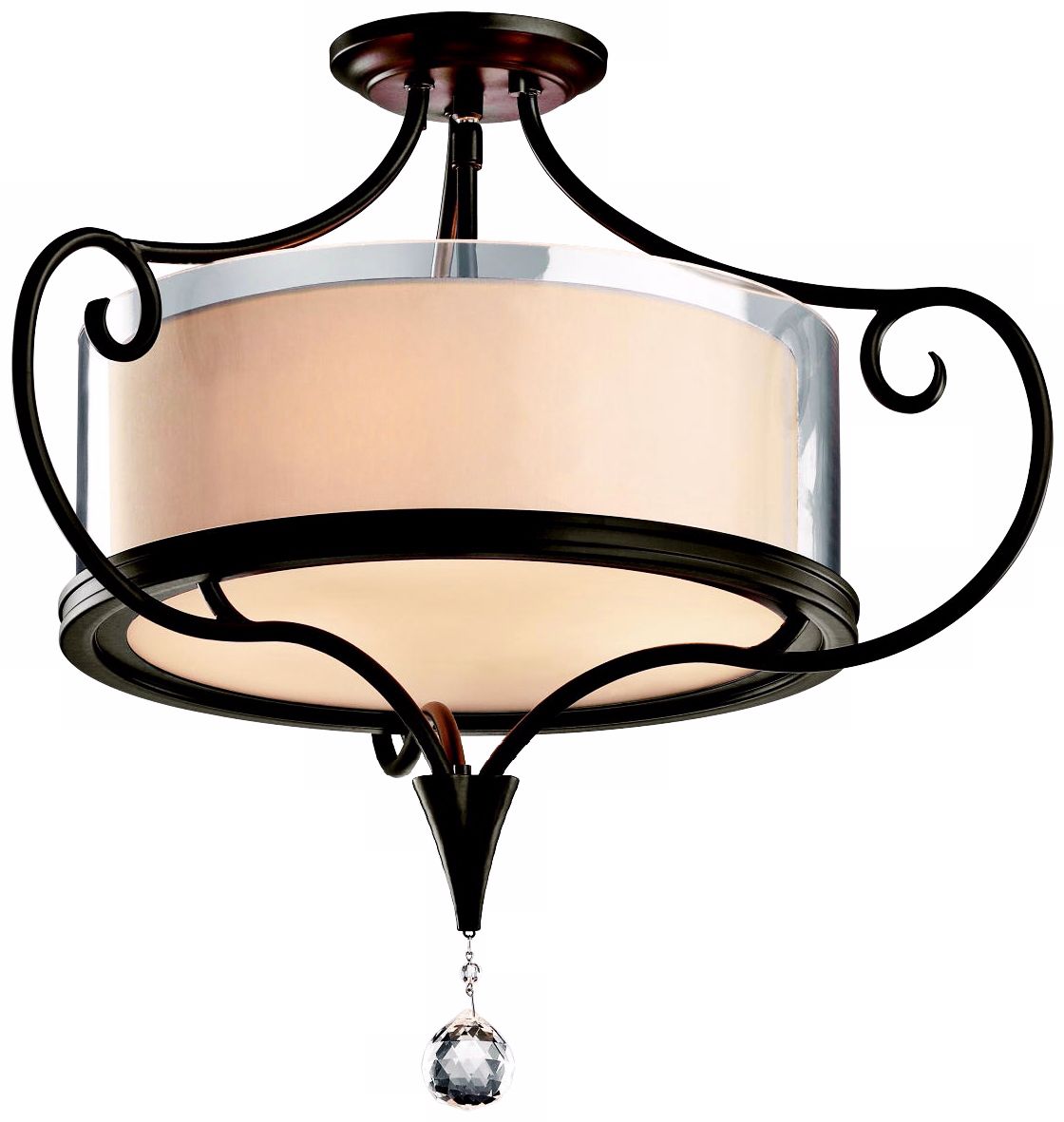 Kichler Lara 21 1/4" Olde Bronze Semi-Flush Ceiling Light