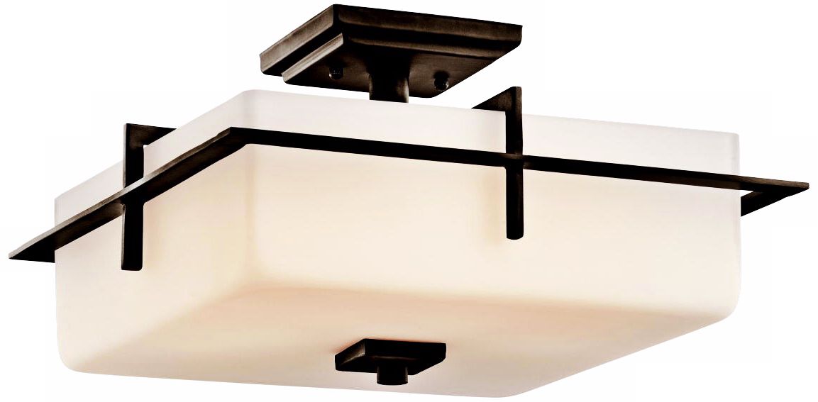 Kichler Caterham 15" Wide Glass Flushmount Ceiling Light